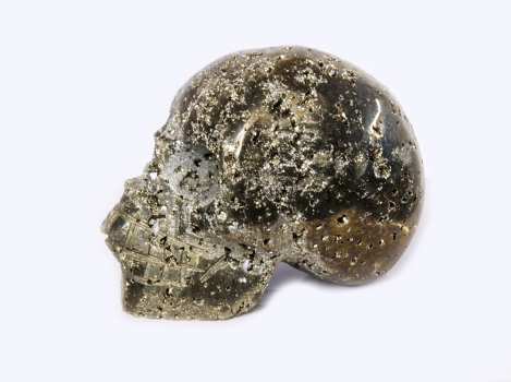 Kristallschädel, Skull Pyrit, 380 Gramm