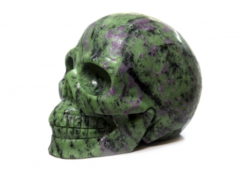 Kristallschädel, Skull Rubin-Zoisit, 1070 Gramm