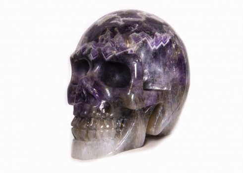 Kristallschädel, Skull, Chevron Amethyst, ca. 1270 Gramm