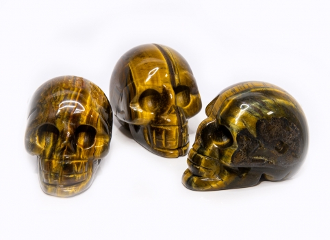 Kristallschädel Skull, Tigerauge klein, ca. 50 mm