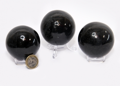 Turmalin schwarz (Schörl) Kugel, 60 - 65 mm