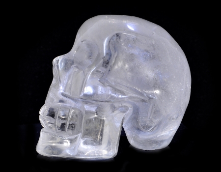 Kristallschädel, Skull, Bergkristall 415 Gramm