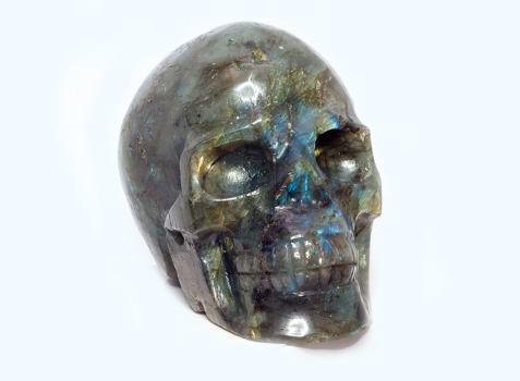 Kristallschädel, Skull, Labradorit, ca. 790 Gramm