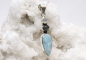 Preview: Larimar pendant with moonstone and labradorite, set in 925 silver, 35.60 carats
