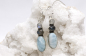 Preview: Larimar earrings with moonstone and labradorite, set in 925 silver