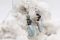 Preview: Larimar earrings with moonstone and labradorite, set in 925 silver