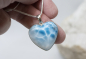 Preview: Larimar Herz AAA Nr. 1, in 925 Silber gefasst