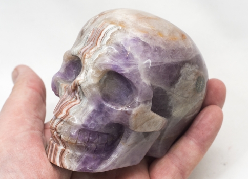 Kristallschädel, Skull Achat, 907 Gramm