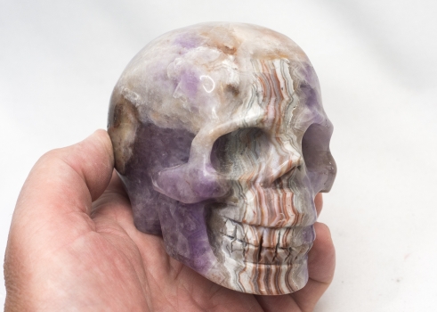 Kristallschädel, Skull Achat, 907 Gramm