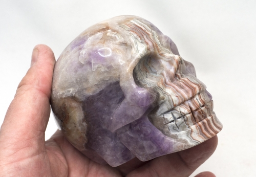Kristallschädel, Skull Achat, 907 Gramm