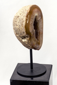 Achat-Geode auf Metallständer, Nr. 8