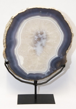 Achatscheibe XXL, Top-Qualität auf Metallständer