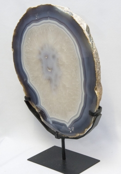 Achatscheibe XXL, Top-Qualität auf Metallständer