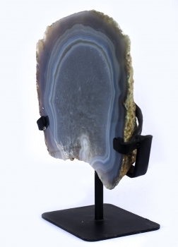 Achat-Geode auf Metallständer,