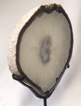 Achatscheibe XL, Top-Qualität auf Metallständer