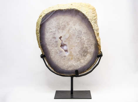 Preview: Achatscheibe XL, Top-Qualität auf Metallständer