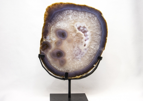 Achatscheibe XL, Top-Qualität auf Metallständer