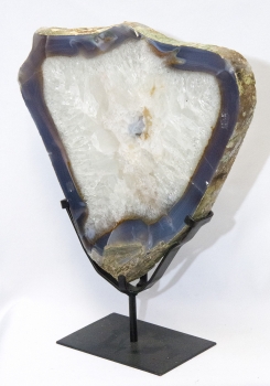 Achatscheibe XXL, Top-Qualität auf Metallständer