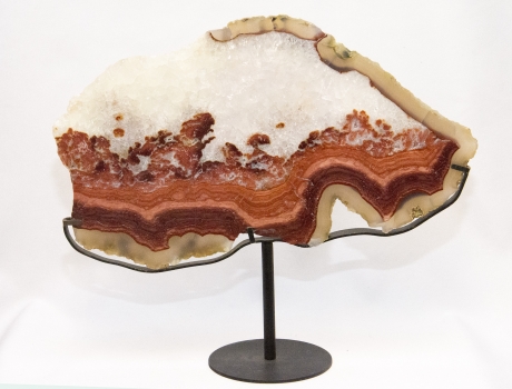 Achatscheibe XL, Top-Qualität auf Metallständer