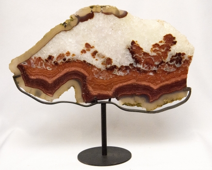 Achatscheibe XL, Top-Qualität auf Metallständer