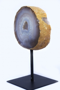 Achat-Geode auf Metallständer Nr. 11