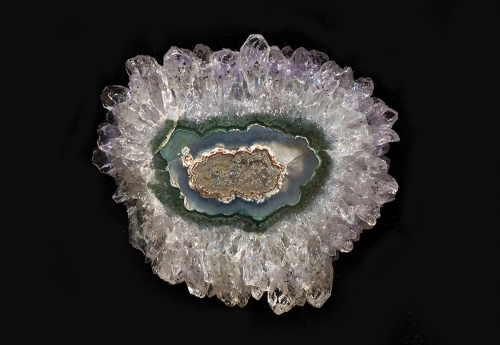 Amethyst Blume, Stalaktiten Rosette, 90,6 Carat