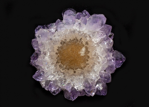 Amethyst Blume, Stalaktiten-Rosette, 164,05 Carat