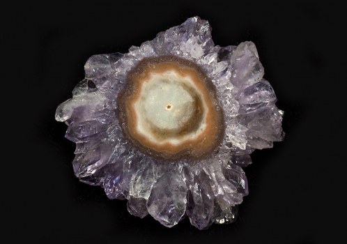 Amethyst Blume, Stalaktiten Rosette, 116,8 Carat