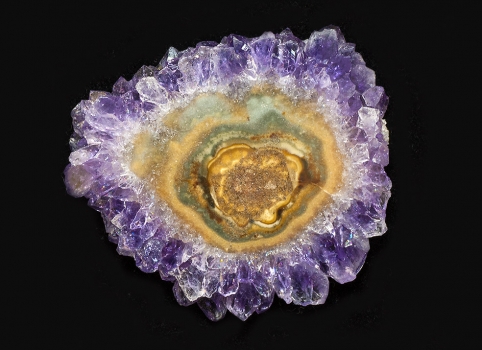 Amethyst Blume, Stalaktiten-Rosette, 164,05 Carat