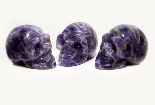 Kristallschädel, Skull, Chevron Amethyst klein