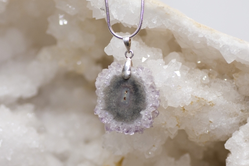 Amethyst Blume mit Silberöse Nr. 4