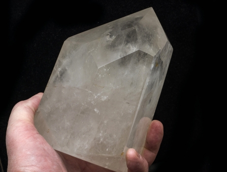 Rock crystal tip XL, all sides polished