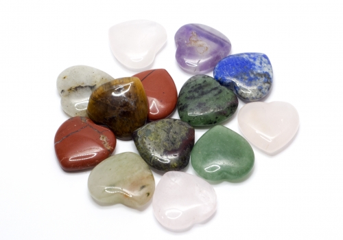 Kleine geschliffene Herzen, little heart, 10 Stk.