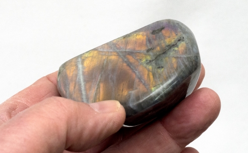 Labradorit, rundum polierte Freeform, aus Madagaskar Nr. 303