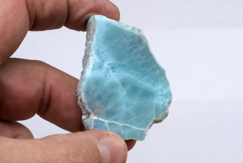 Larimar Rohstein, 320 Carat! Atlantisstein, eine seite anpoliert, Top-Qualität