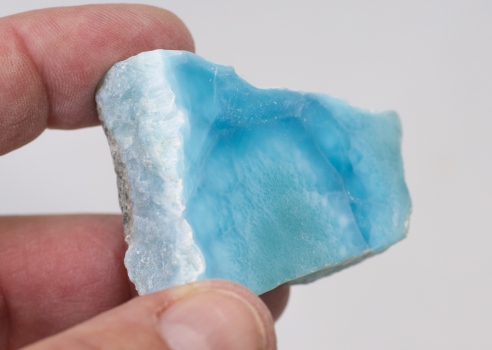 Larimar Rohstein, 340 Carat! Atlantisstein, eine seite anpoliert, Top-Qualität