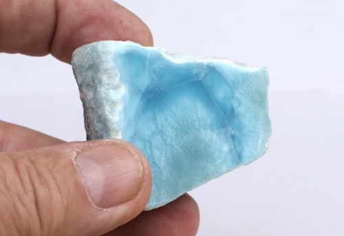 Larimar Rohstein, 340 Carat! Atlantisstein, eine seite anpoliert, Top-Qualität