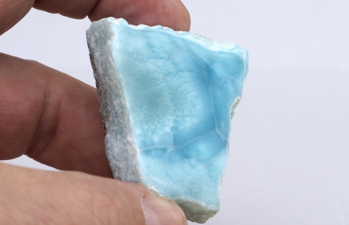 Larimar Rohstein, 340 Carat! Atlantisstein, eine seite anpoliert, Top-Qualität