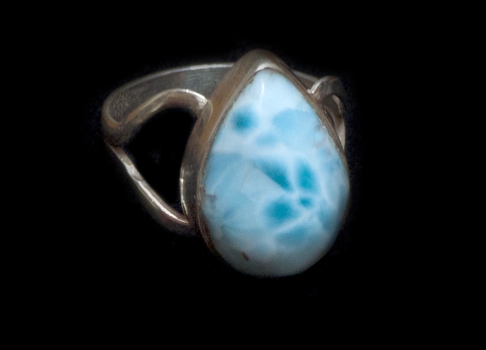 Larimar Ring Nr. 11, in 925 Silber gefasst, 26,10 Carat