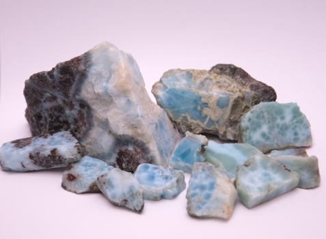 Larimar Rohsteine, Atlantissteine, Lot Nr. 6, 1550 Carat