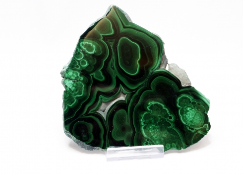 Malachit AAA Anschliff Top-Qualität Malachit-Platte XL Scheibe Kongo beidseits poliert no 2