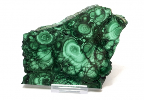 Malachit AAA Anschliff Top-Qualität Malachit-Platte XL Scheibe Kongo beidseits poliert no 1