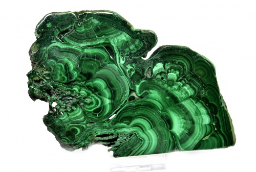Malachit AAA Anschliff Top-Qualität Malachit-Platte XL Scheibe Kongo beidseits poliert no 3