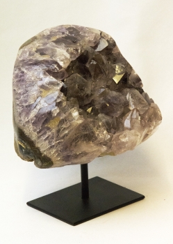 Rauchquarz Stufe Brasilien XL, auf Metallständer