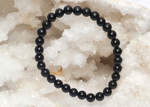 Shungite ball bracelet 8 mm