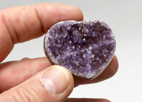 Amethyst- Herz Uruguay Top-Qualität, Nr. 9