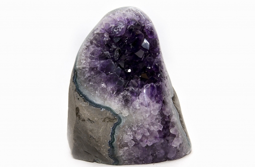 Uruguay Amethyst poliert, Extra-Qualität, dunkle, violette Kristalle