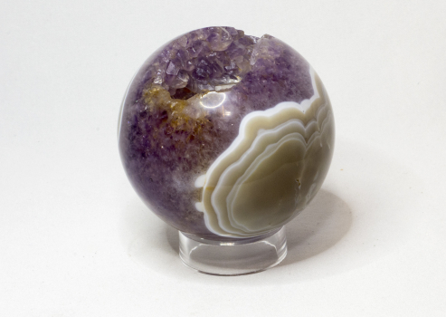 Amethyst-Achat Kugel, Edelstein-Kugel Nr. 5