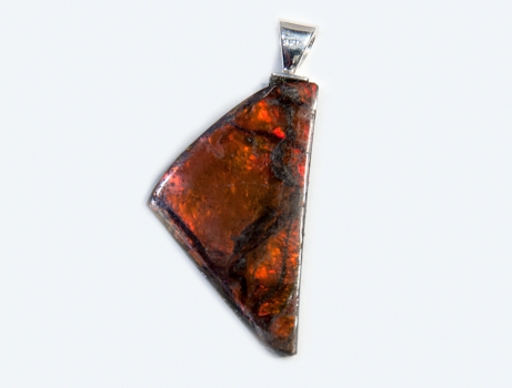 Ammolite Anhänger 30 Carat, Feuerrot!