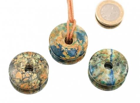 DONUT 30 mm Azurit-Malachit - Harlekinit